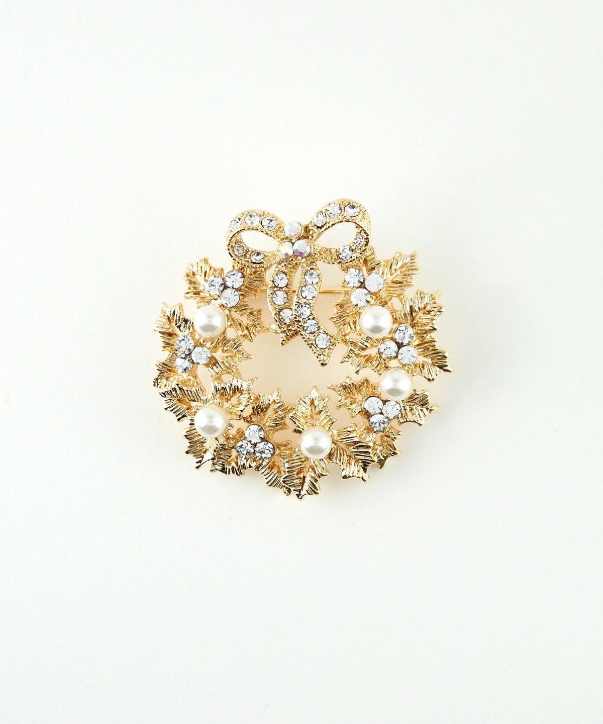 パールリースブローチ