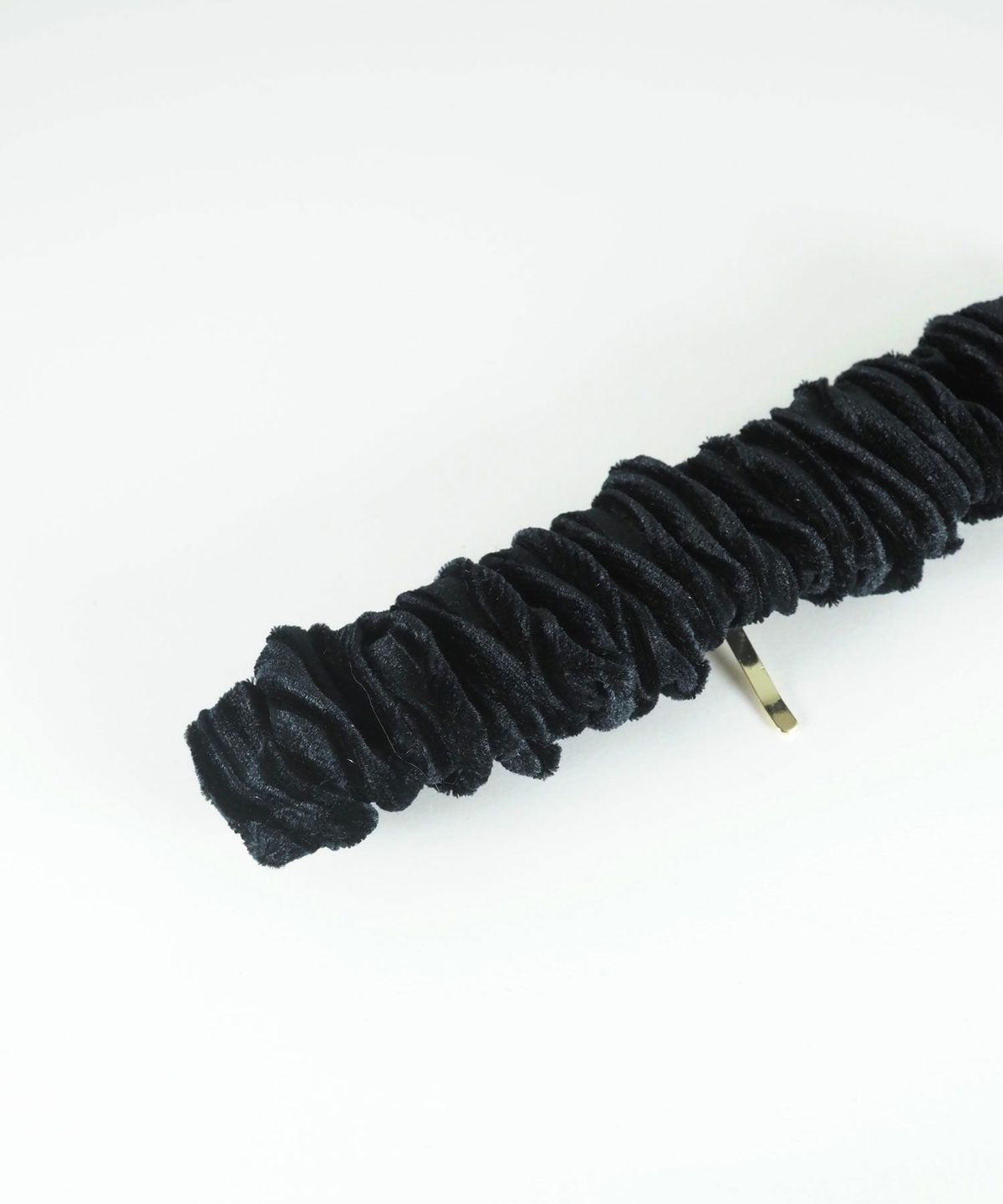 ベロアプリーツフック付きシュフィー