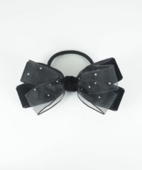 ドットオーガンジーベロアリボンポニー