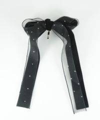 ドットオーガンジーベロアリボンポニーフック