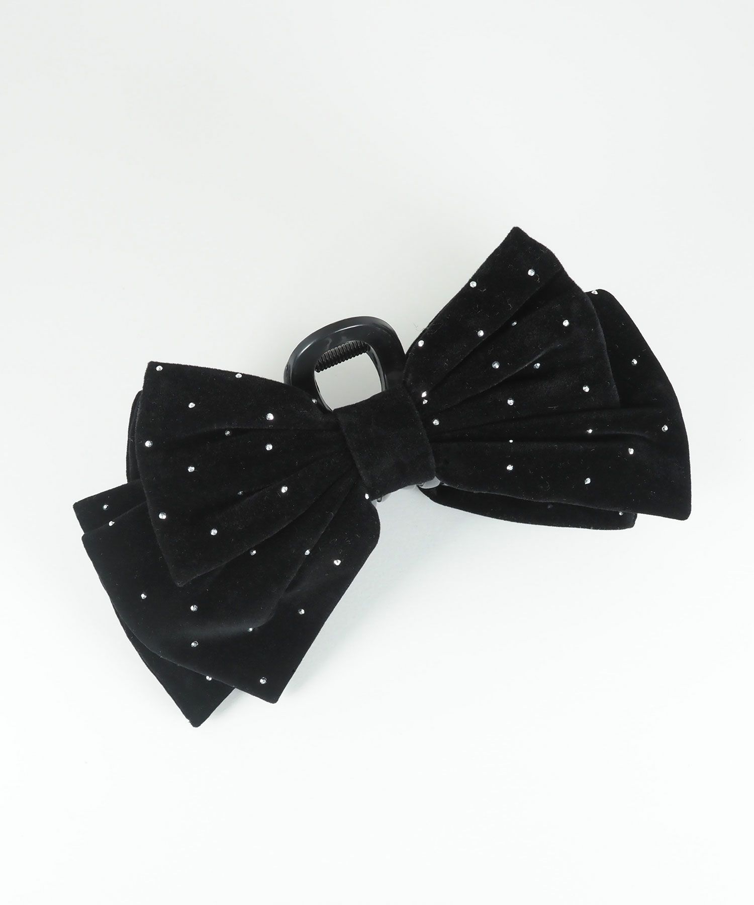 ドットベロアビッグリボンバンスクリップ