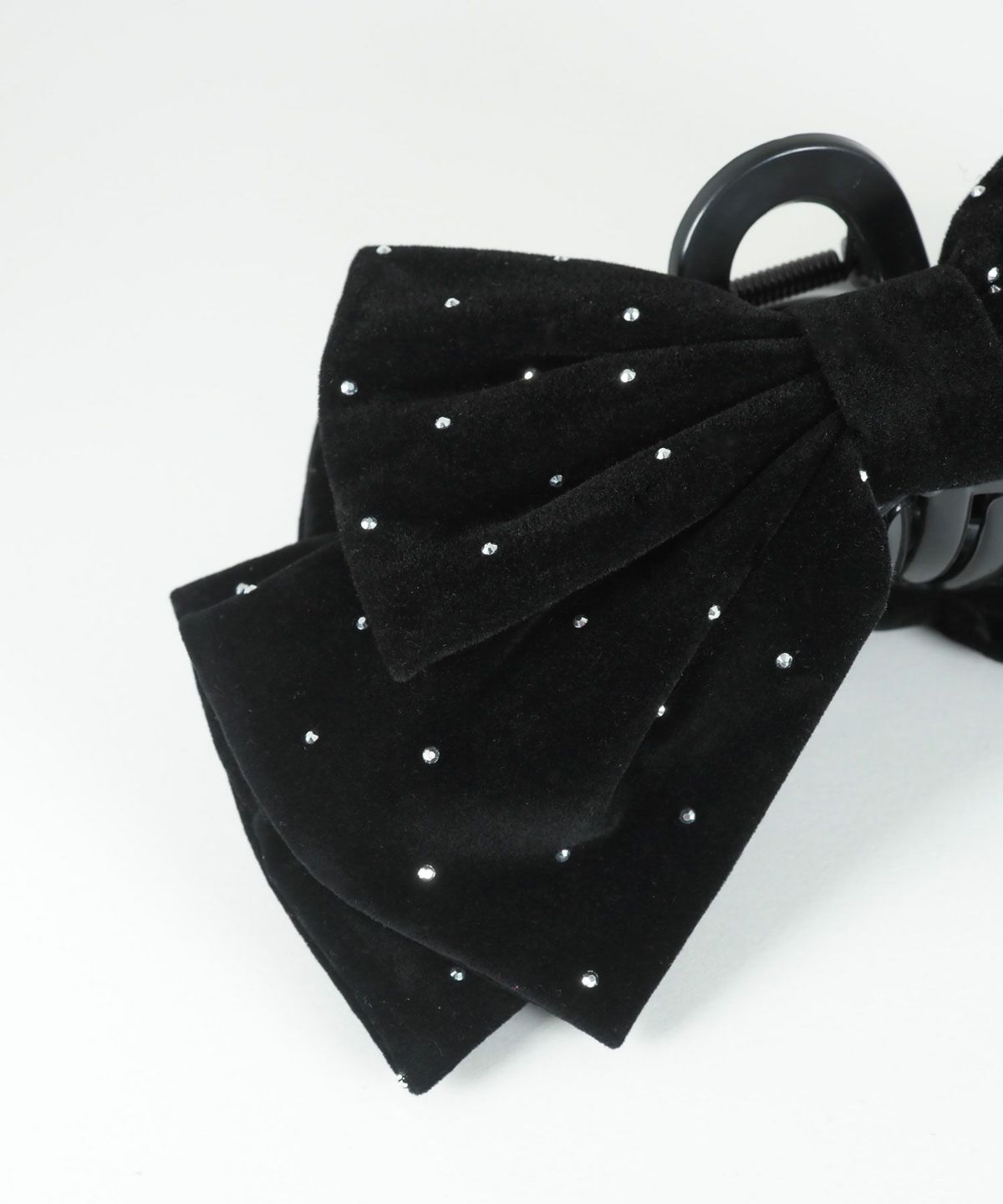 ドットベロアビッグリボンバンスクリップ