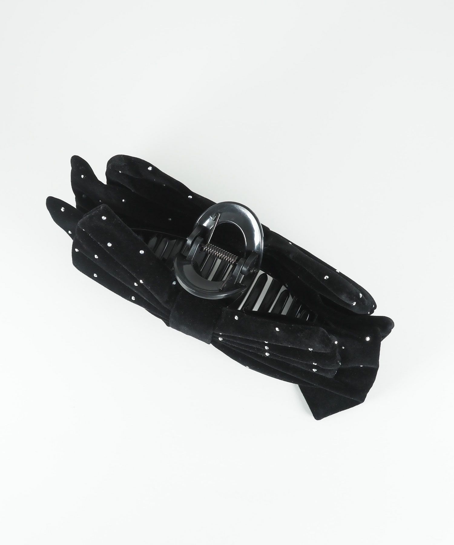 ドットベロアビッグリボンバンスクリップ