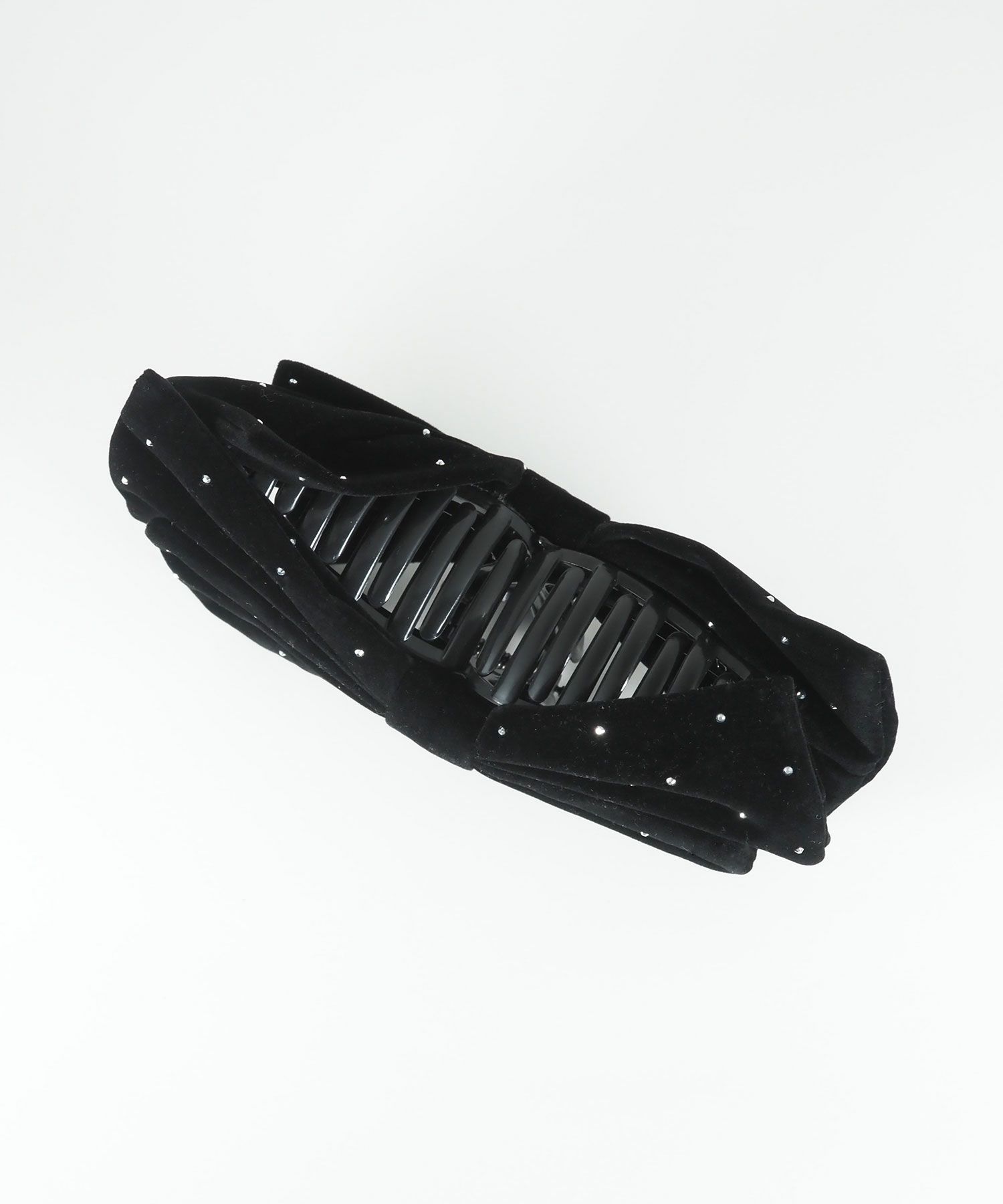 ドットベロアビッグリボンバンスクリップ