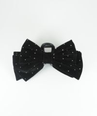 ドットベロアビッグリボンバンスクリップ