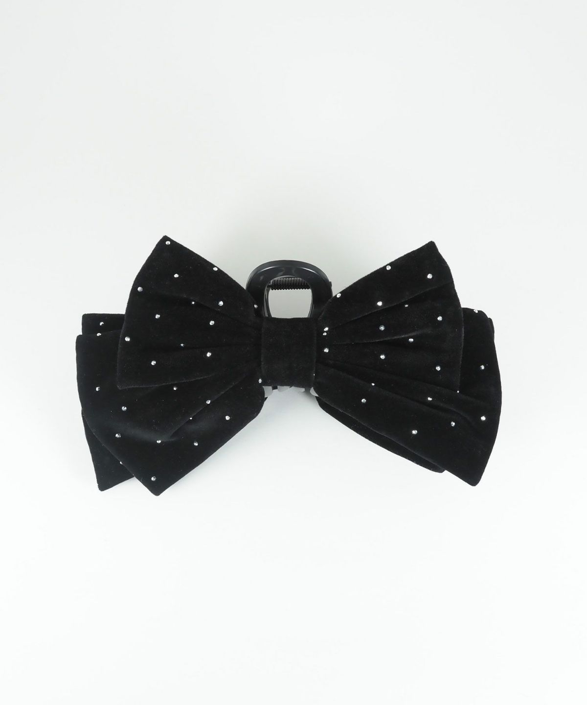 ドットベロアビッグリボンバンスクリップ