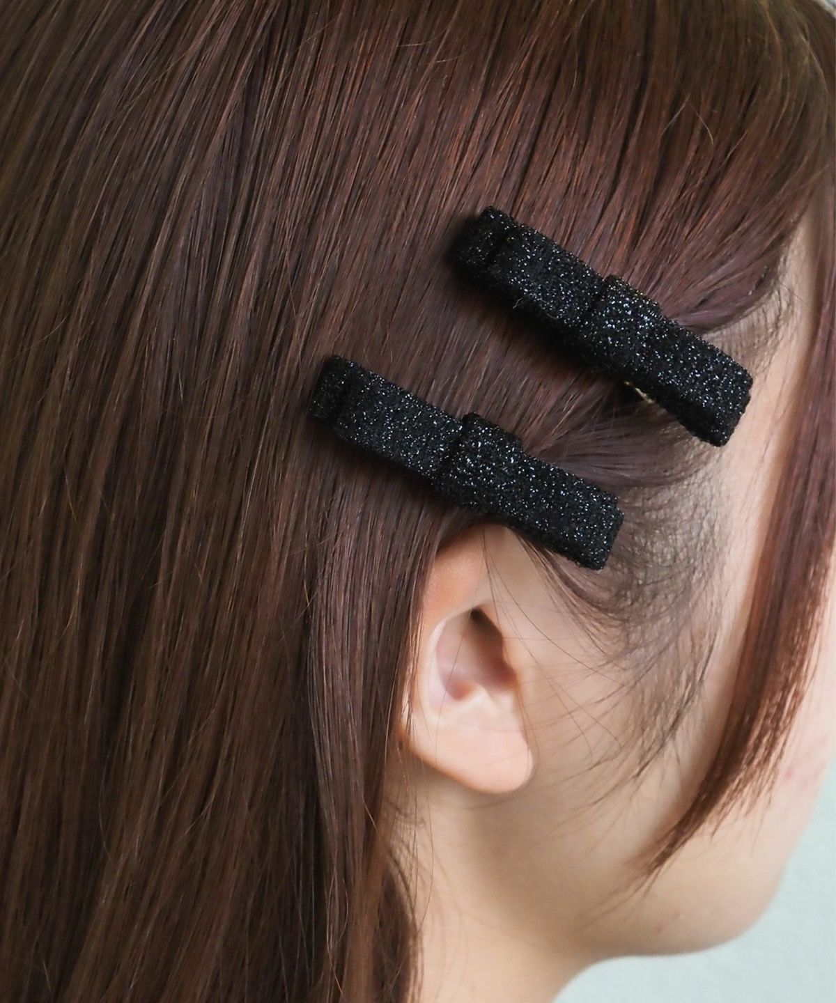 ラメリボンクリップ