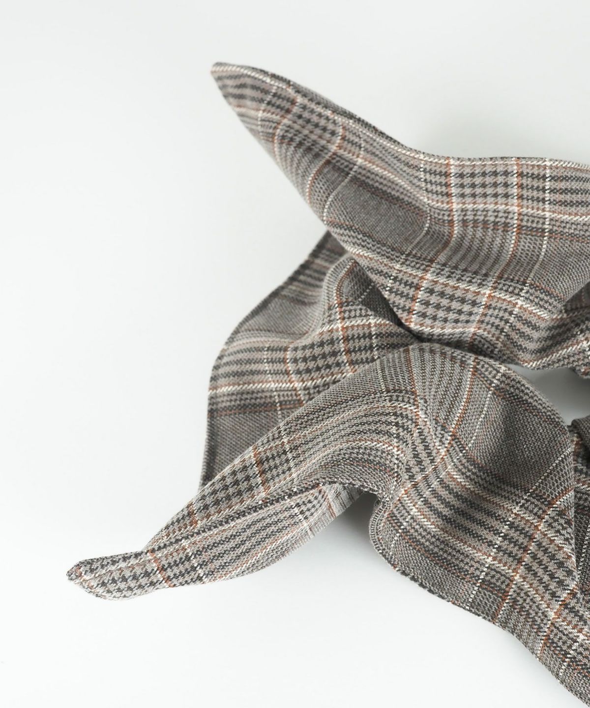 グレンチェックスクエアシュシュ