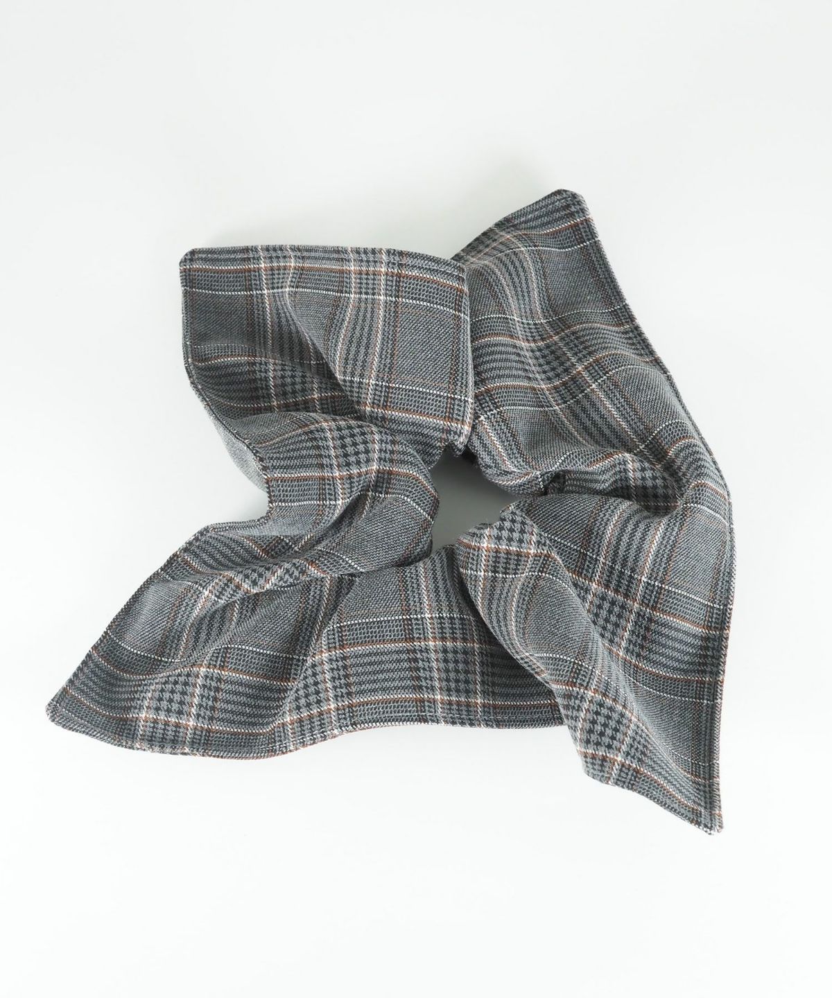 グレンチェックスクエアシュシュ