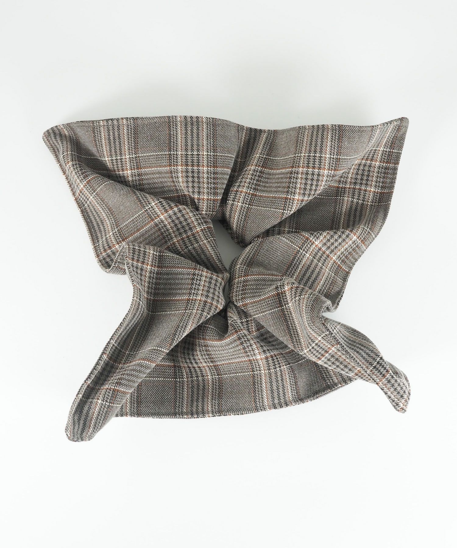 グレンチェックスクエアシュシュ