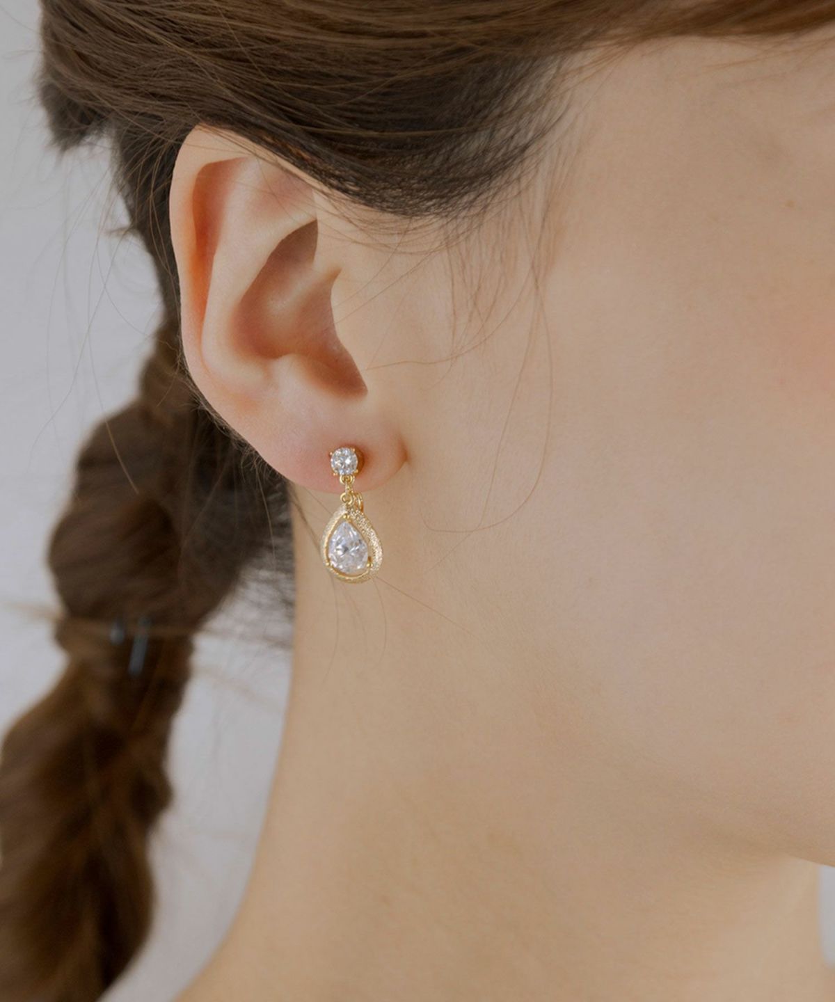 ドロップビジューグランループフィットイヤリング