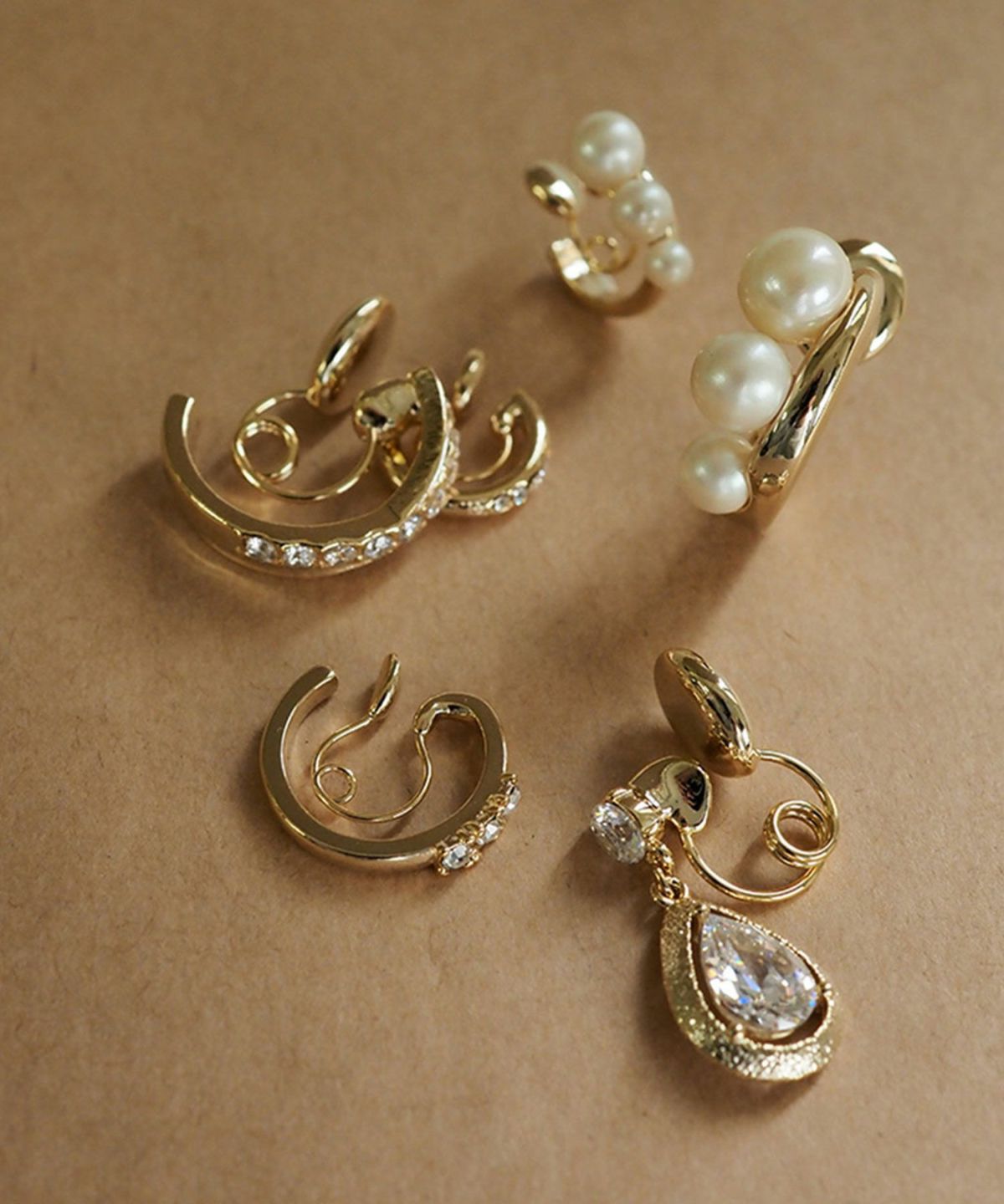 ドロップビジューグランループフィットイヤリング