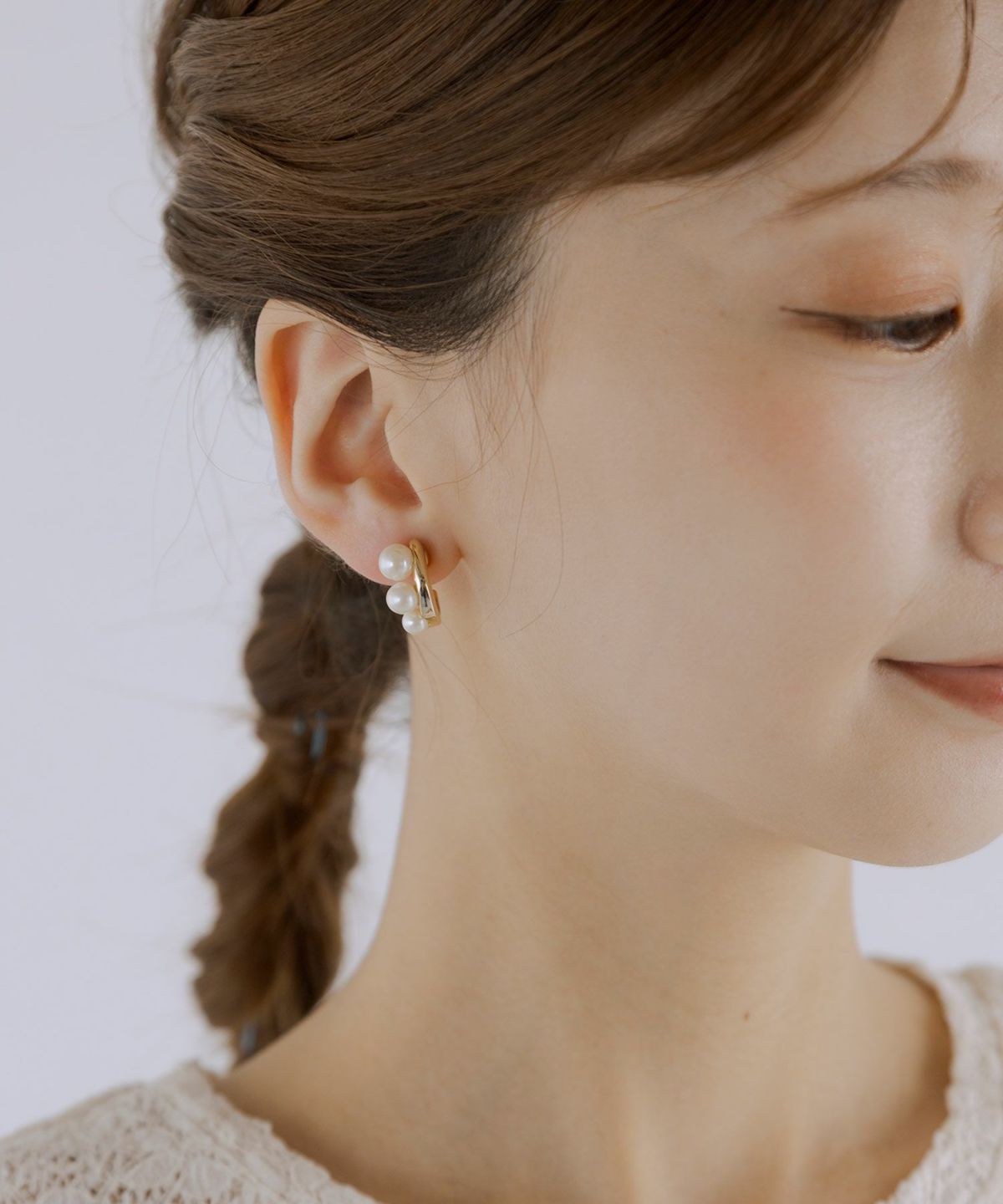 メタリックパールグランループフィットイヤリング