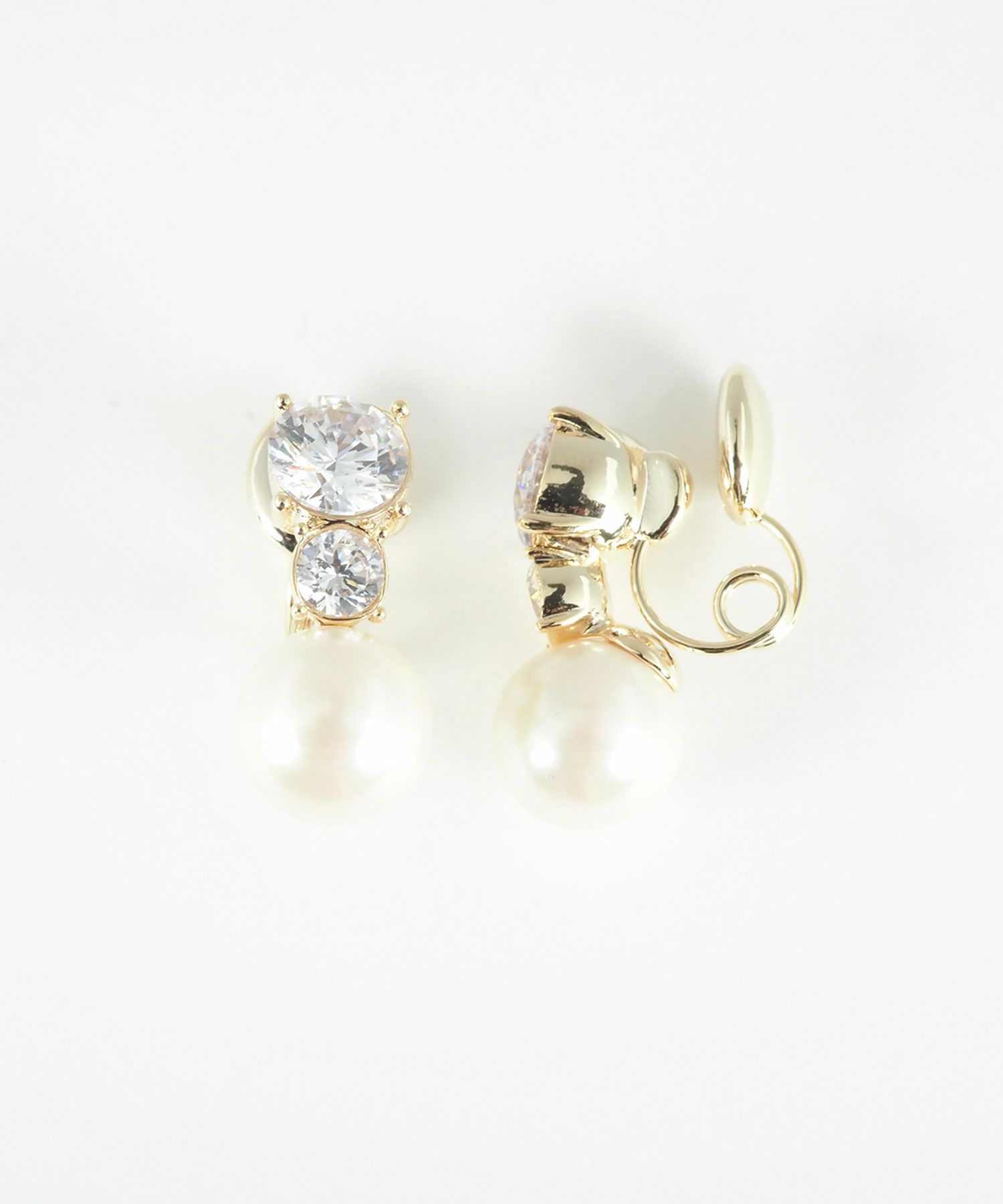 ツインクルパールグランループフィットイヤリング