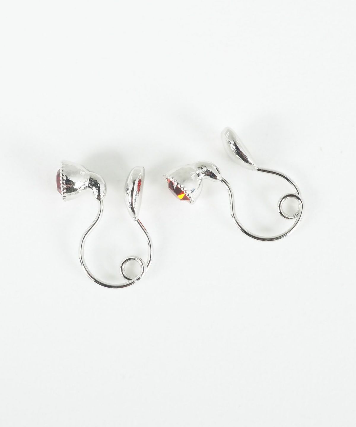 バースデーカラーストーンループフィットイヤリング