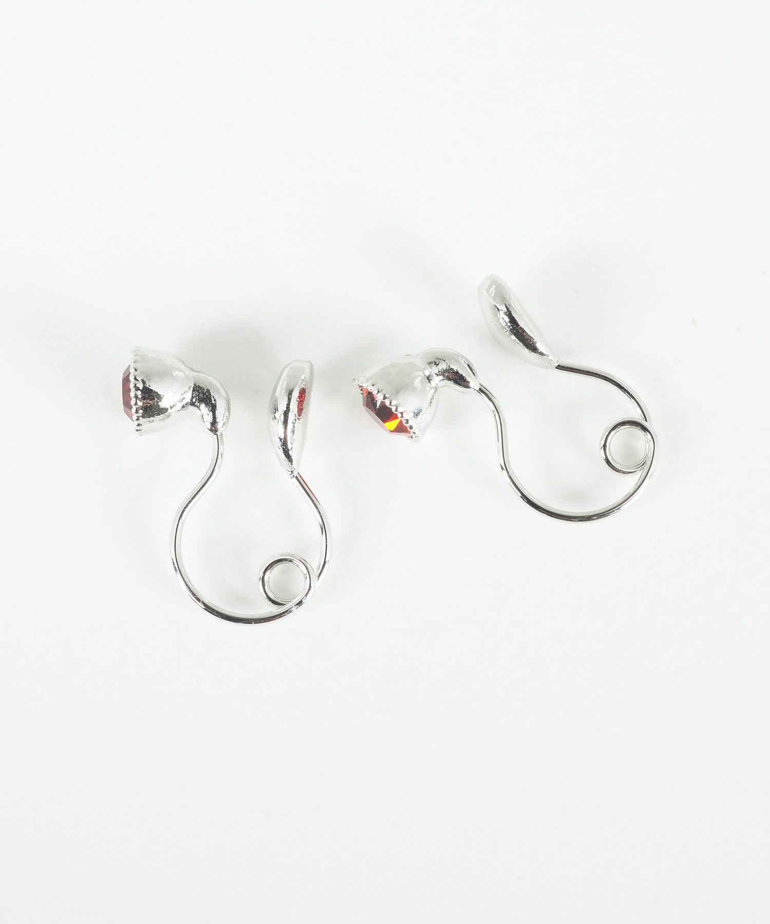 バースデーカラーストーンループフィットイヤリング