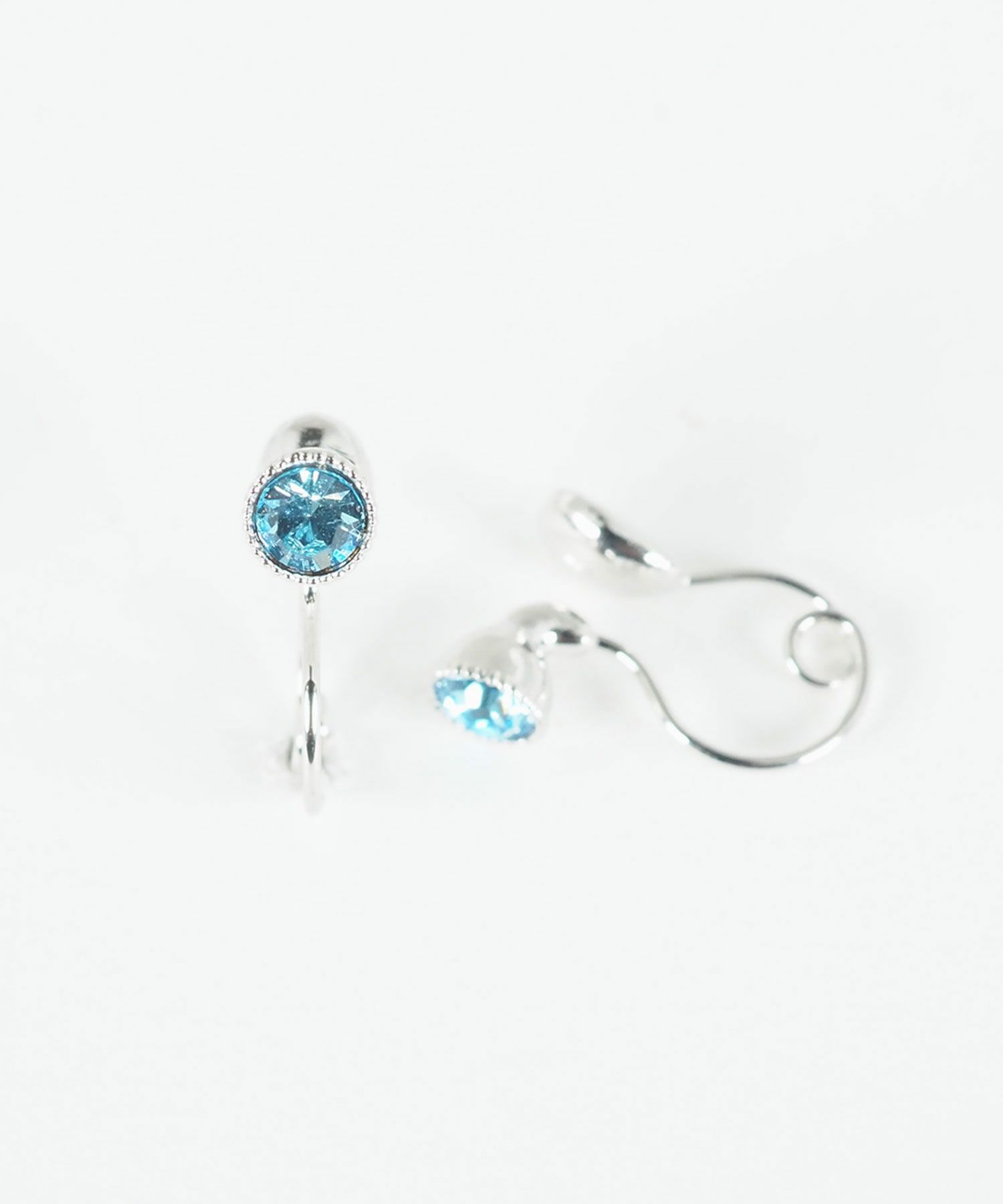 バースデーカラーストーンループフィットイヤリング