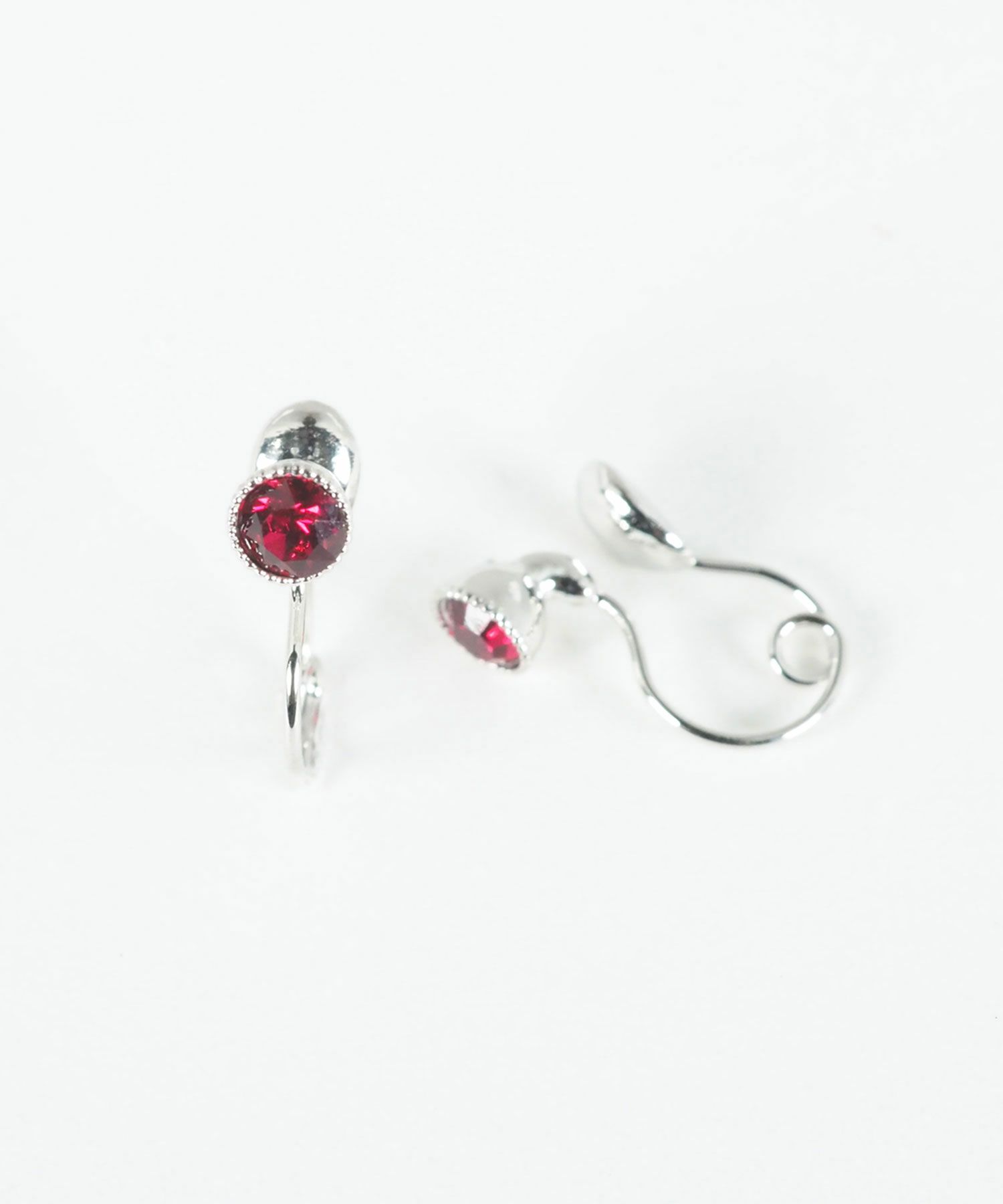 バースデーカラーストーンループフィットイヤリング