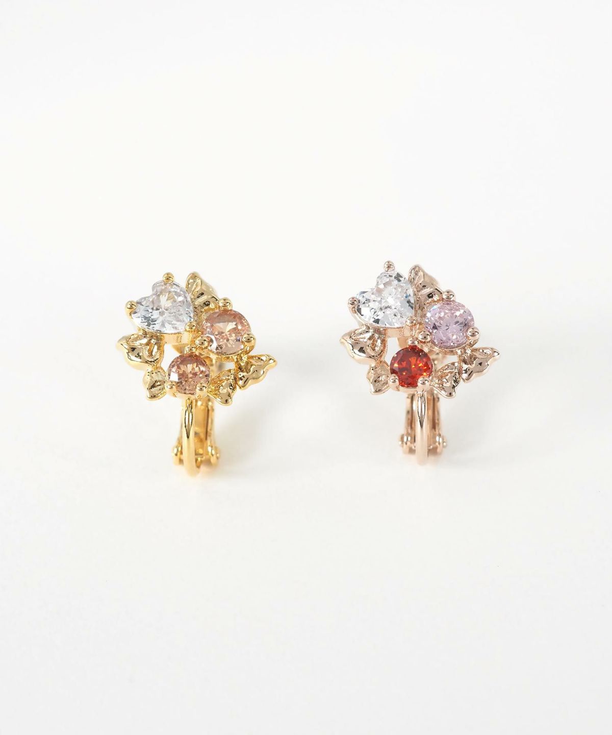 ハーテッドリボンイヤリング【MUK shady sophy】