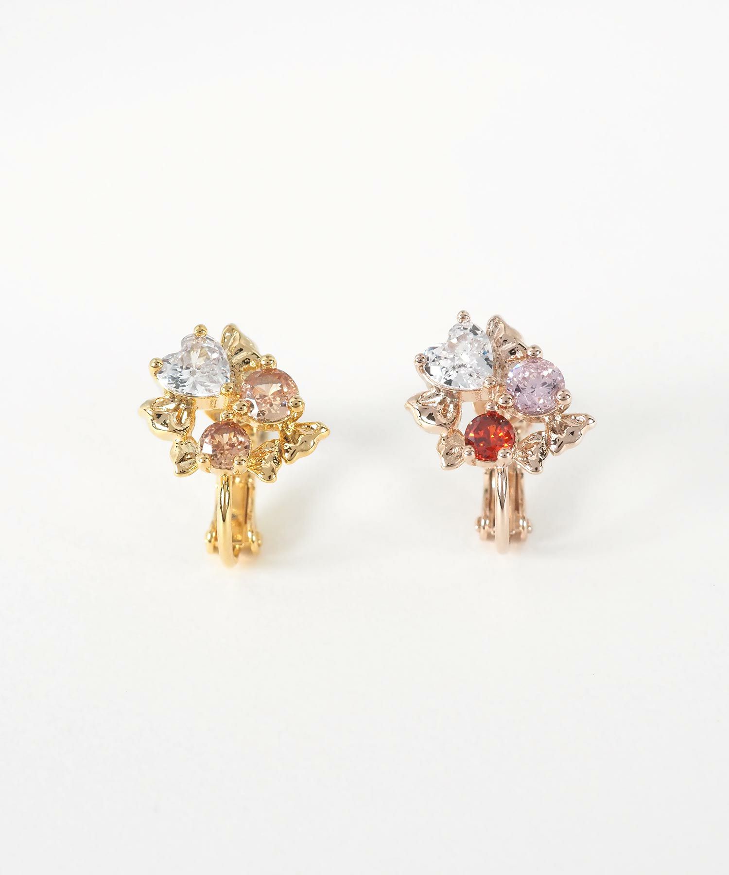 ハーテッドリボンイヤリング【MUK shady sophy】