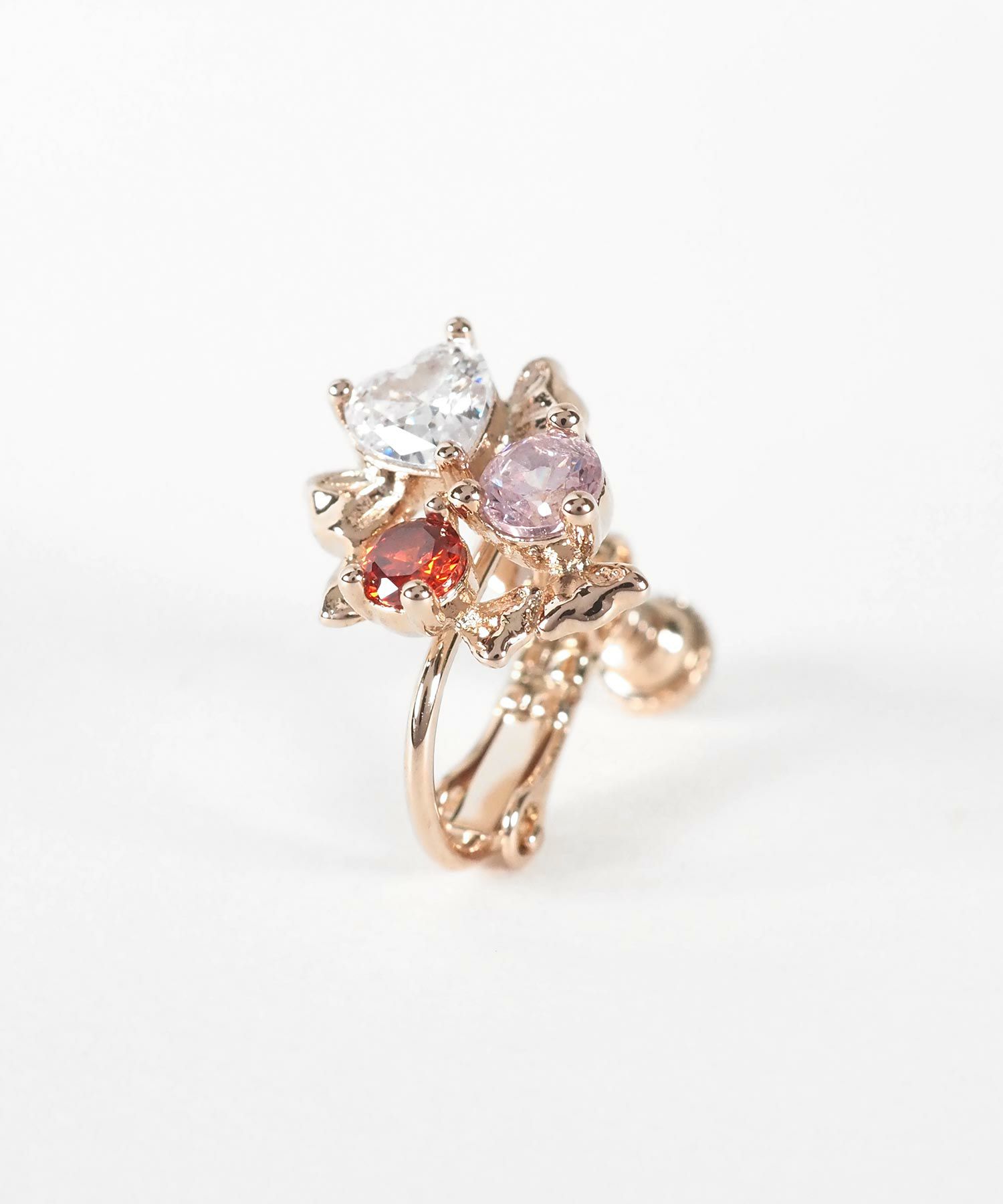 ハーテッドリボンイヤリング【MUK shady sophy】