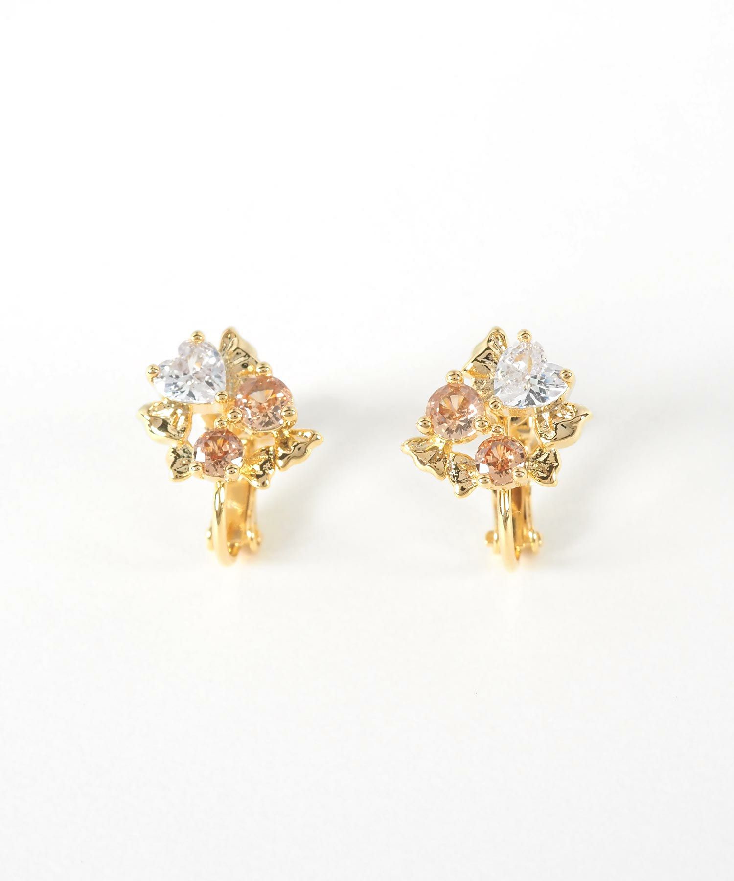 ハーテッドリボンイヤリング【MUK shady sophy】