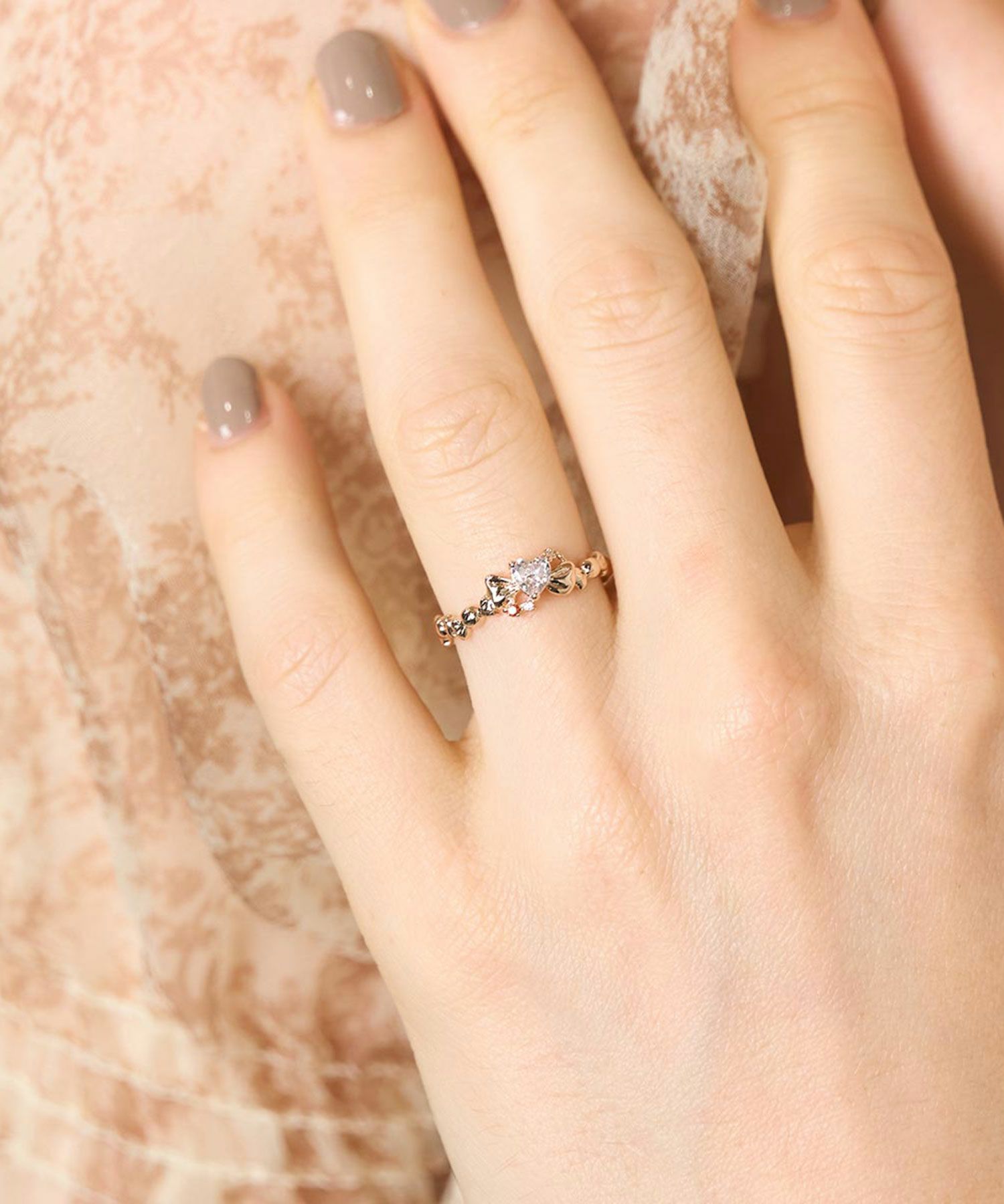 ハーテッドリボンリング【MUK shady sophy】