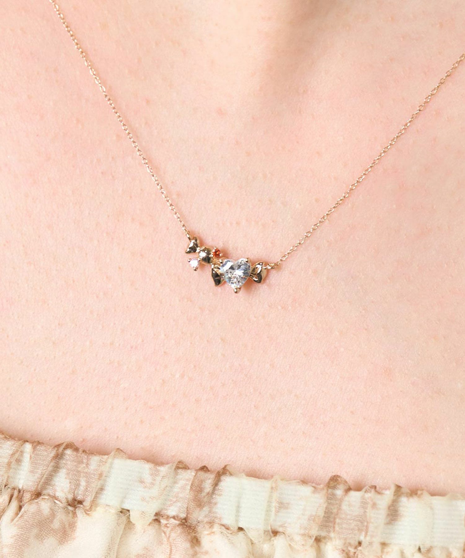 ハーテッドリボンネックレス【MUK shady sophy】