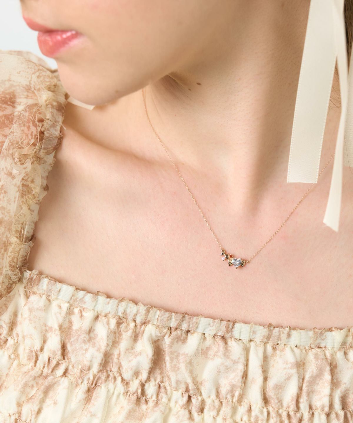 ハーテッドリボンネックレス【MUK shady sophy】