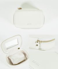 MUKアクセサリーポーチ ミラー付きフェイクレザータイプ