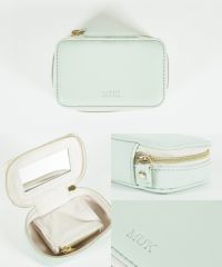 MUKアクセサリーポーチ ミラー付きフェイクレザータイプ