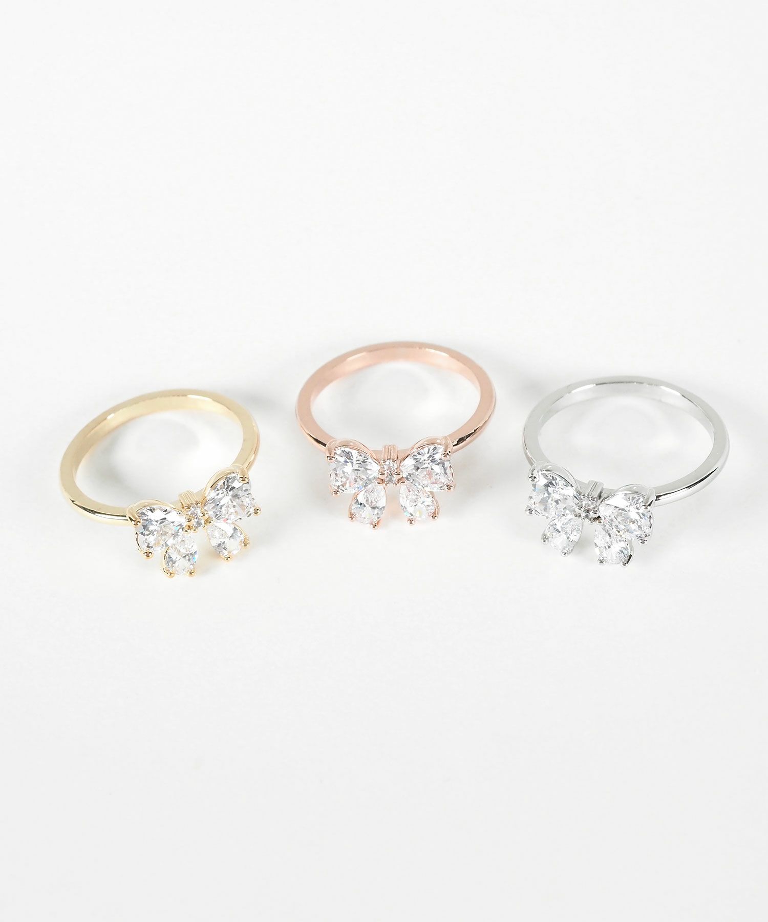 キュービックプチリボンリング【Dahlia】