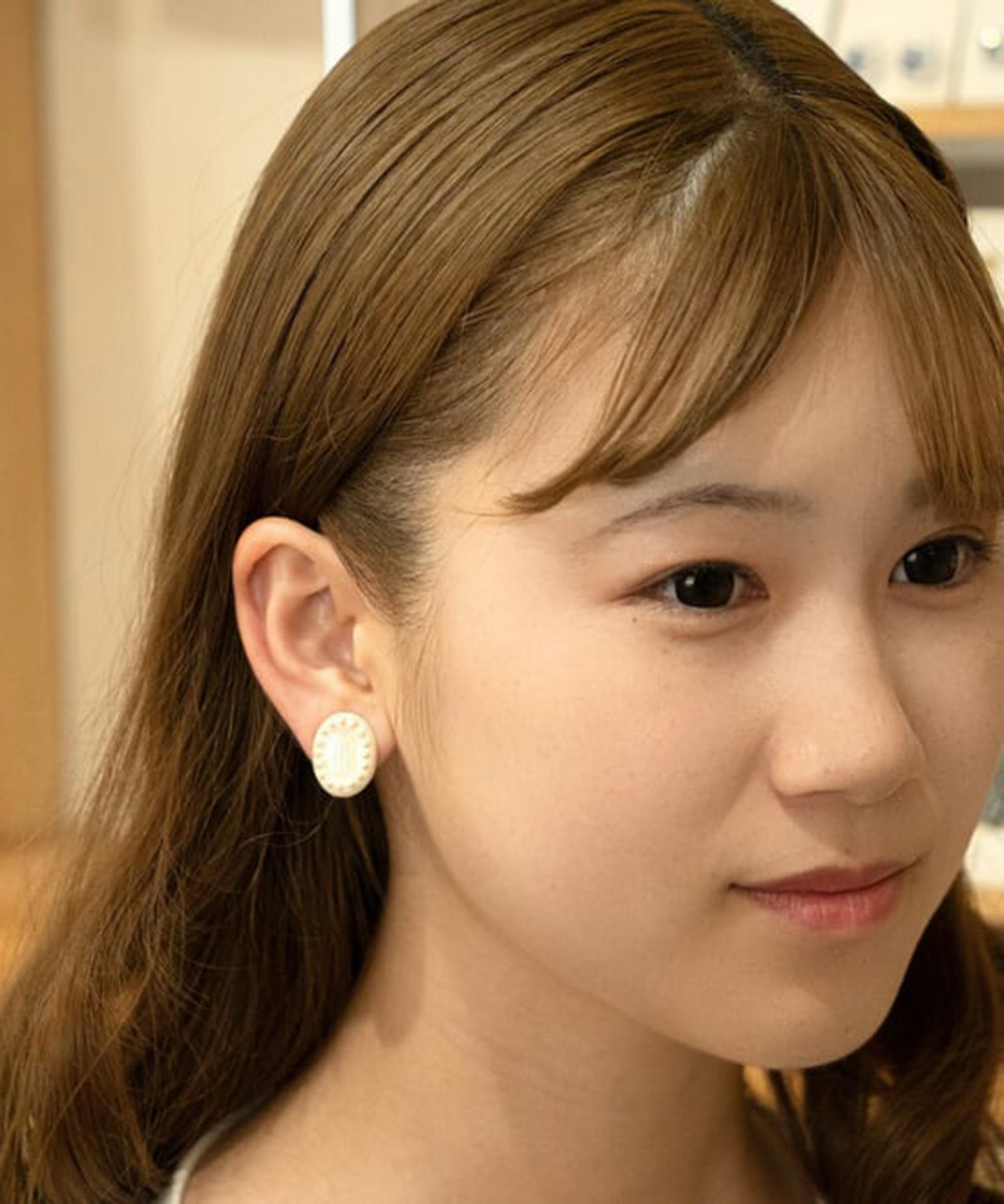 美濃焼タイル人魚の涙イヤリング