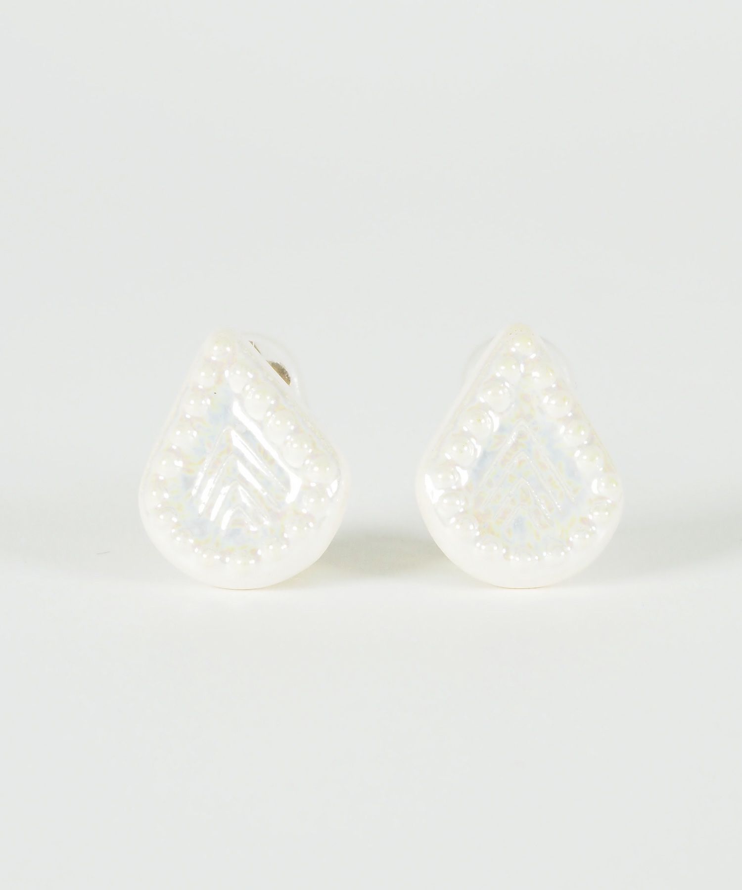 美濃焼タイル人魚の涙イヤリング