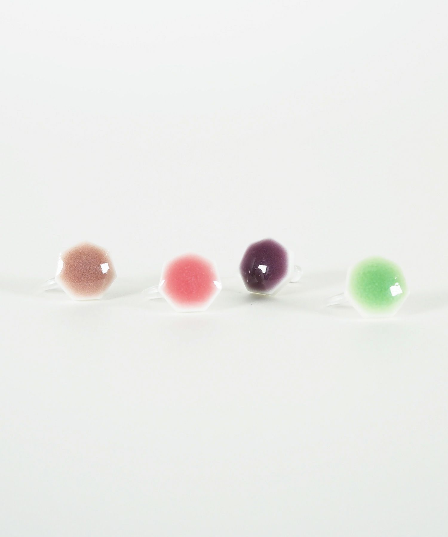 美濃焼タイル透色イヤリング