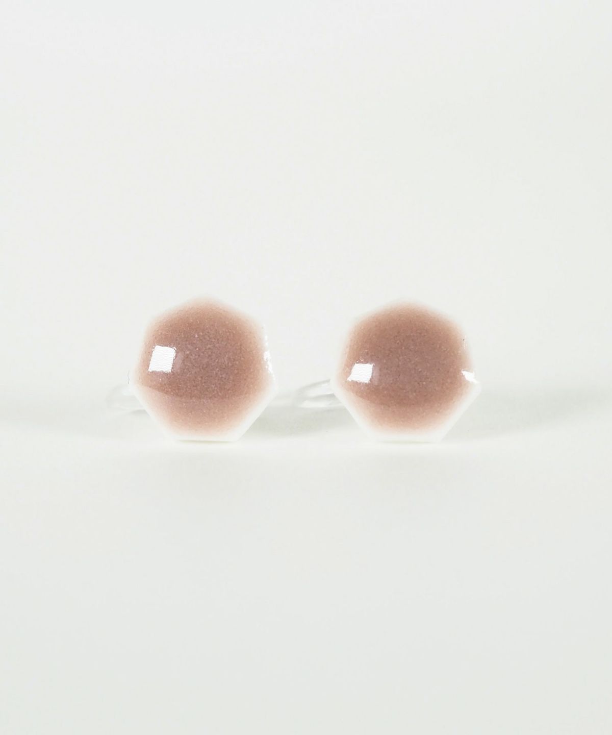 美濃焼タイル透色イヤリング