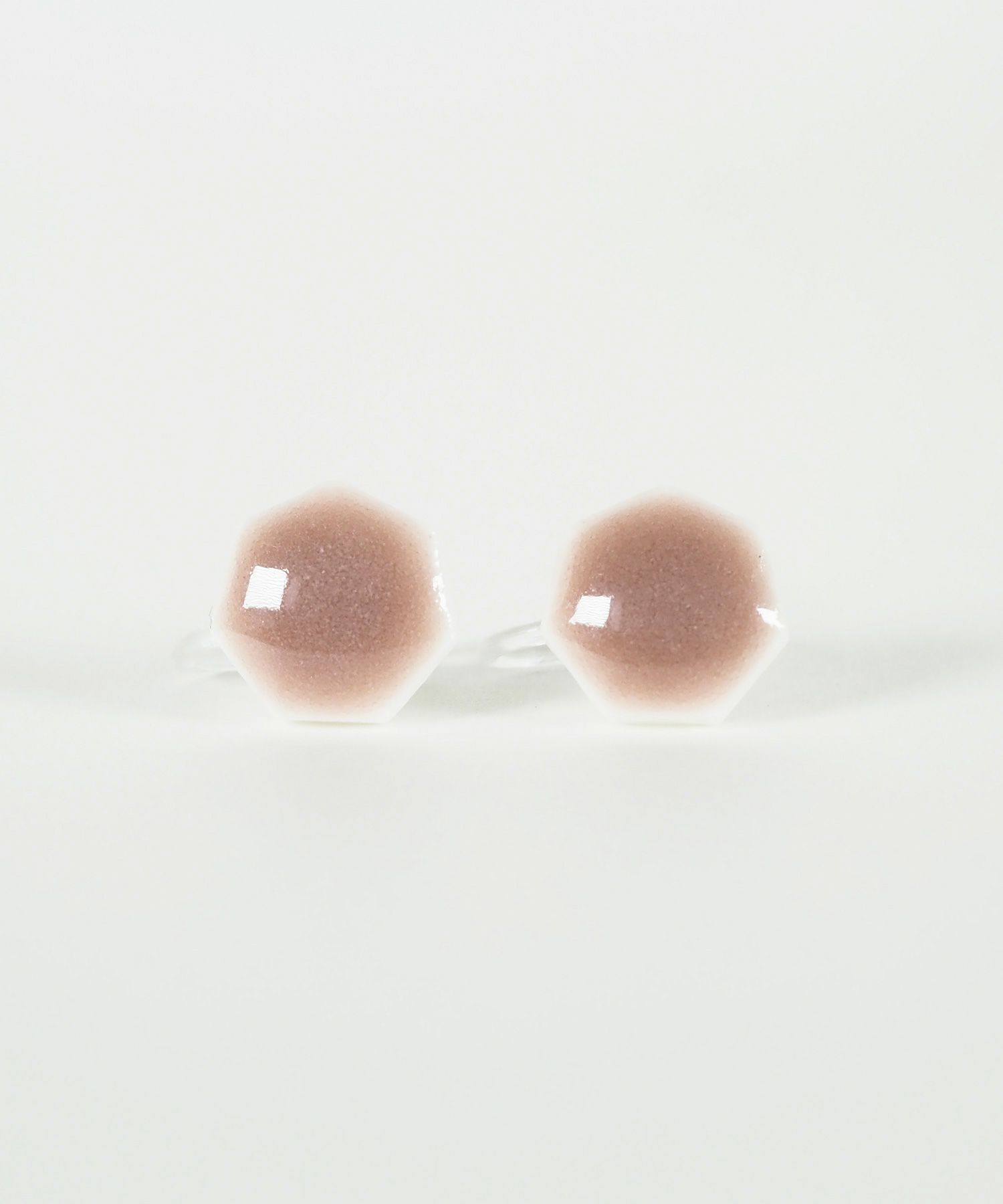 美濃焼タイル透色イヤリング