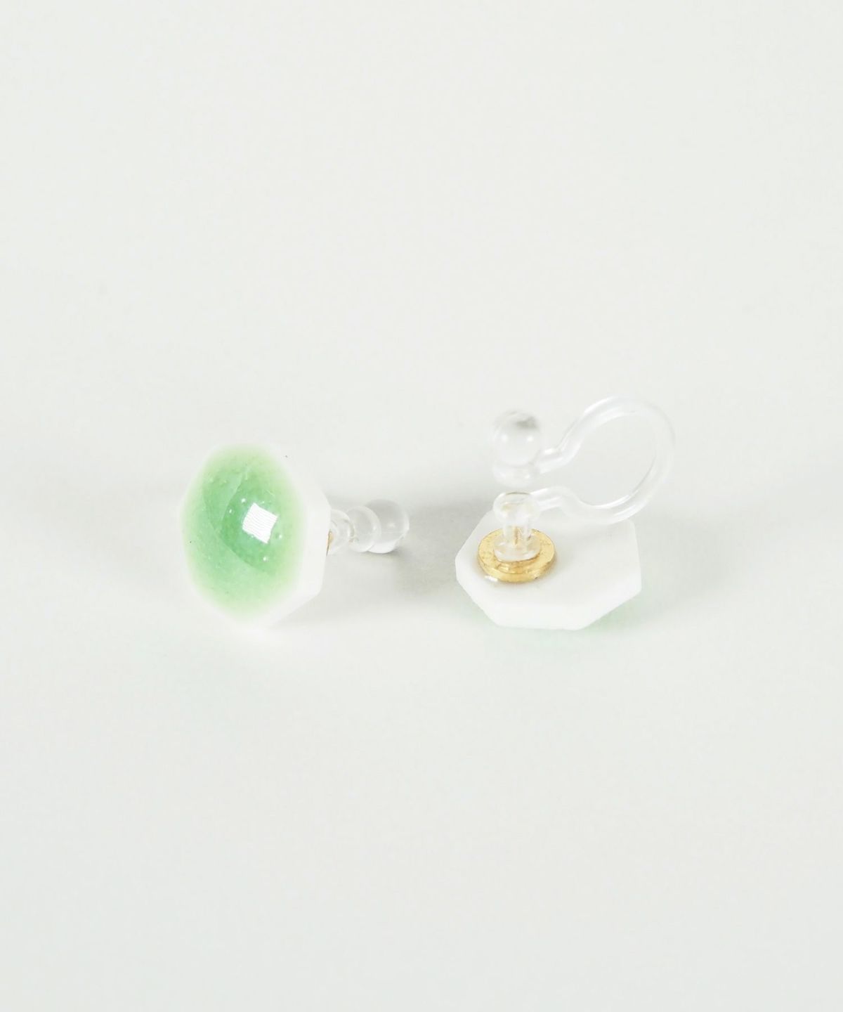 美濃焼タイル透色イヤリング