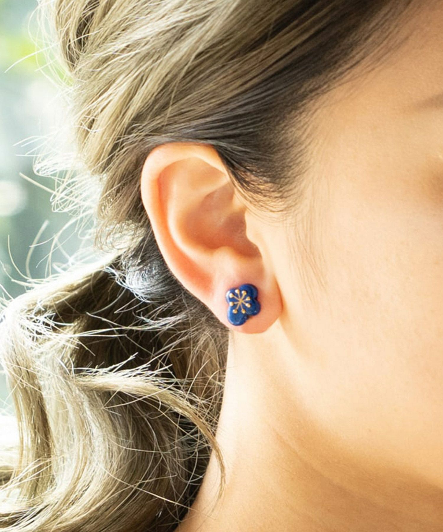 美濃焼タイルわたぐもピアス