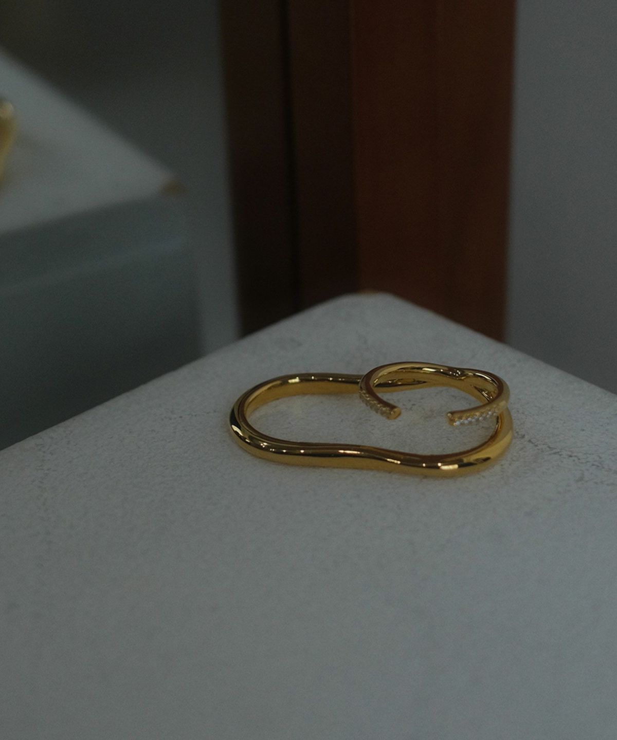 CZダブルラインダブルリング