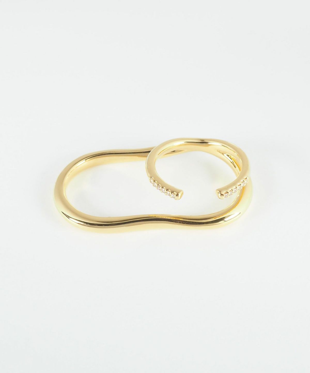 CZダブルラインダブルリング