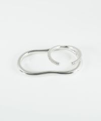 CZダブルラインダブルリング