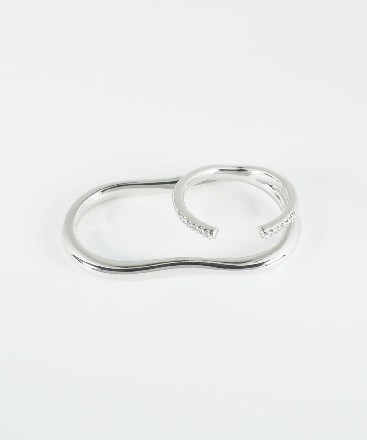 CZダブルラインダブルリング