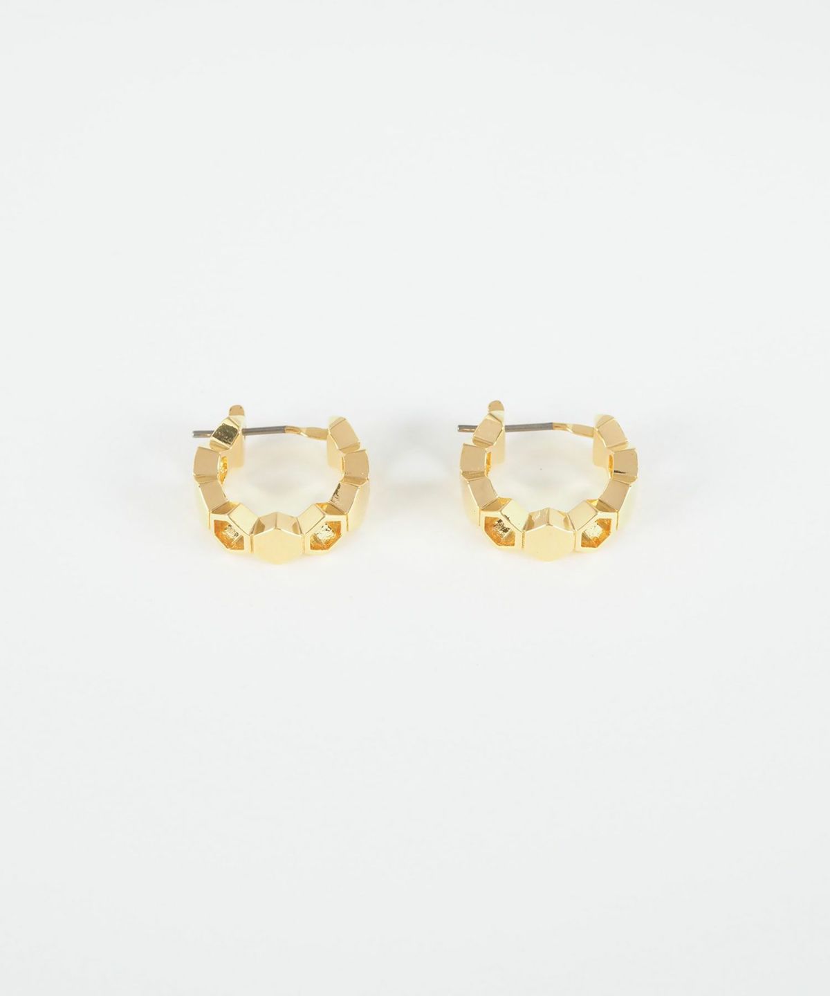 ヘキサゴンフープピアス