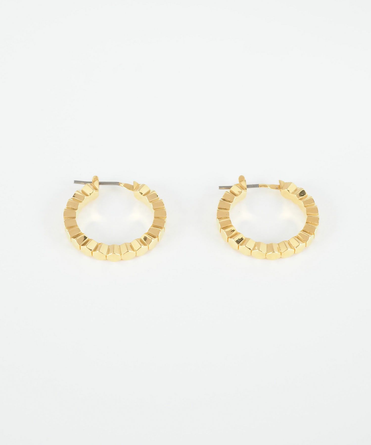 ヘキサゴンスリムフープピアス