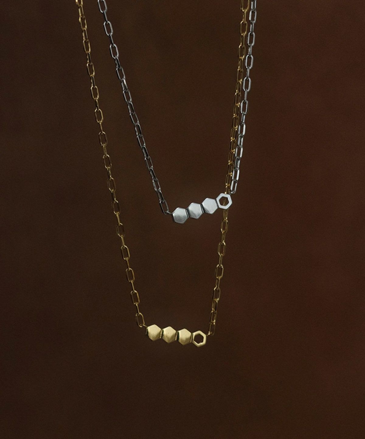 ヘキサゴンチェーンネックレス