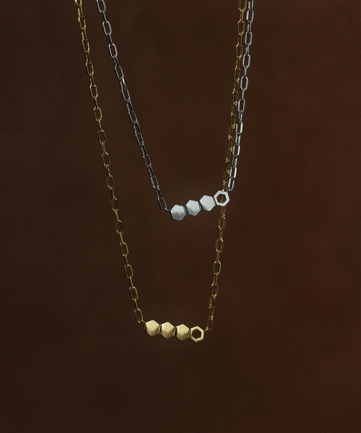 ヘキサゴンチェーンネックレス