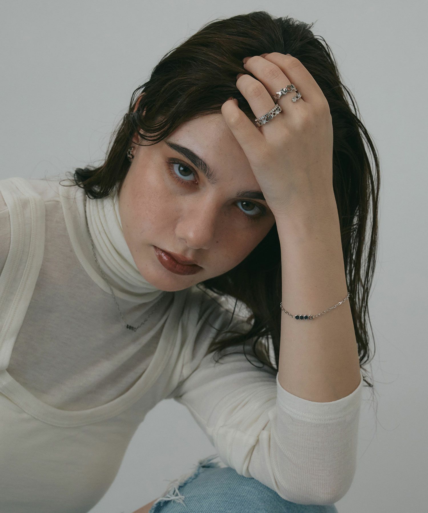 ヘキサゴンチェーンブレスレット