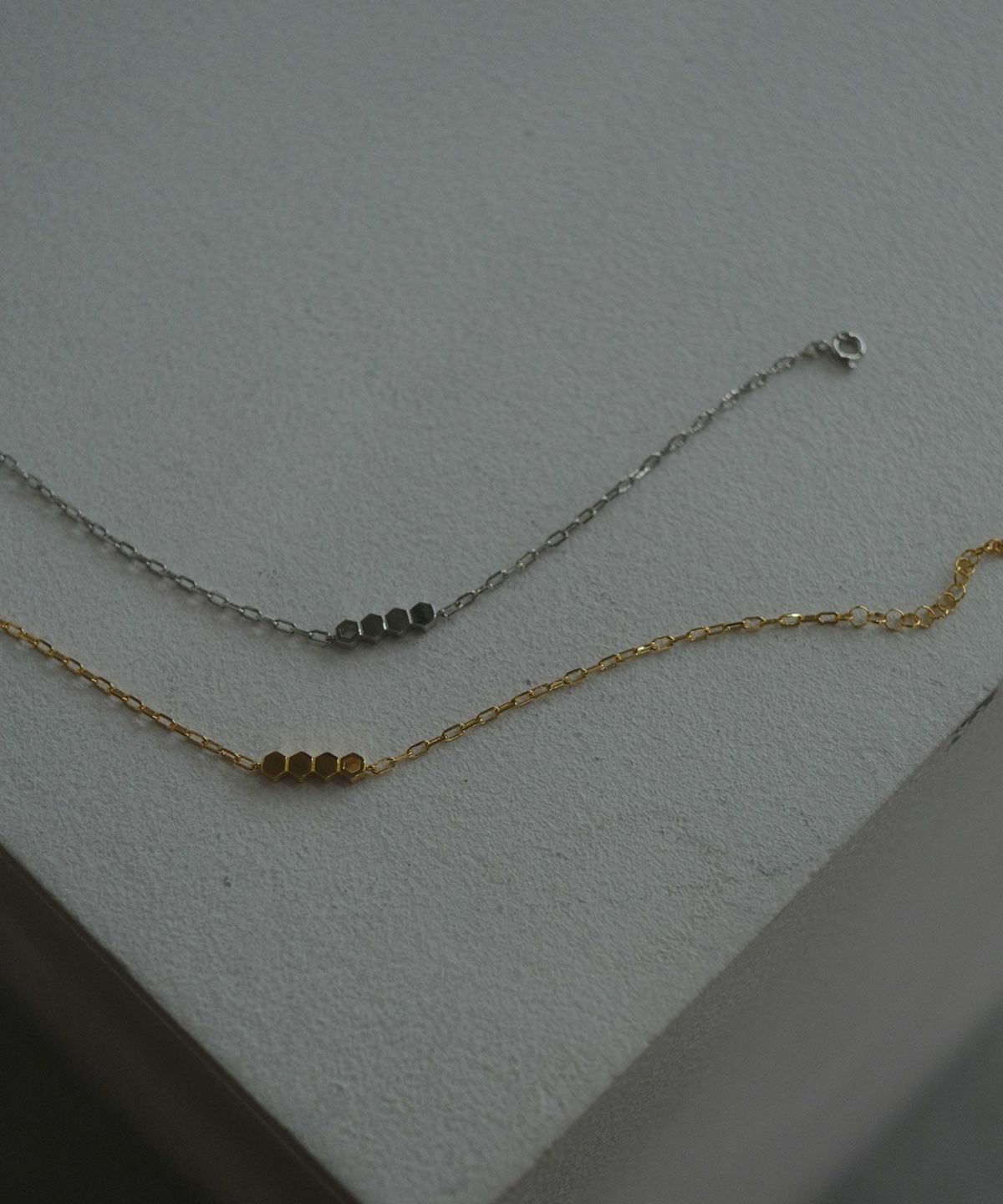 ヘキサゴンチェーンブレスレット