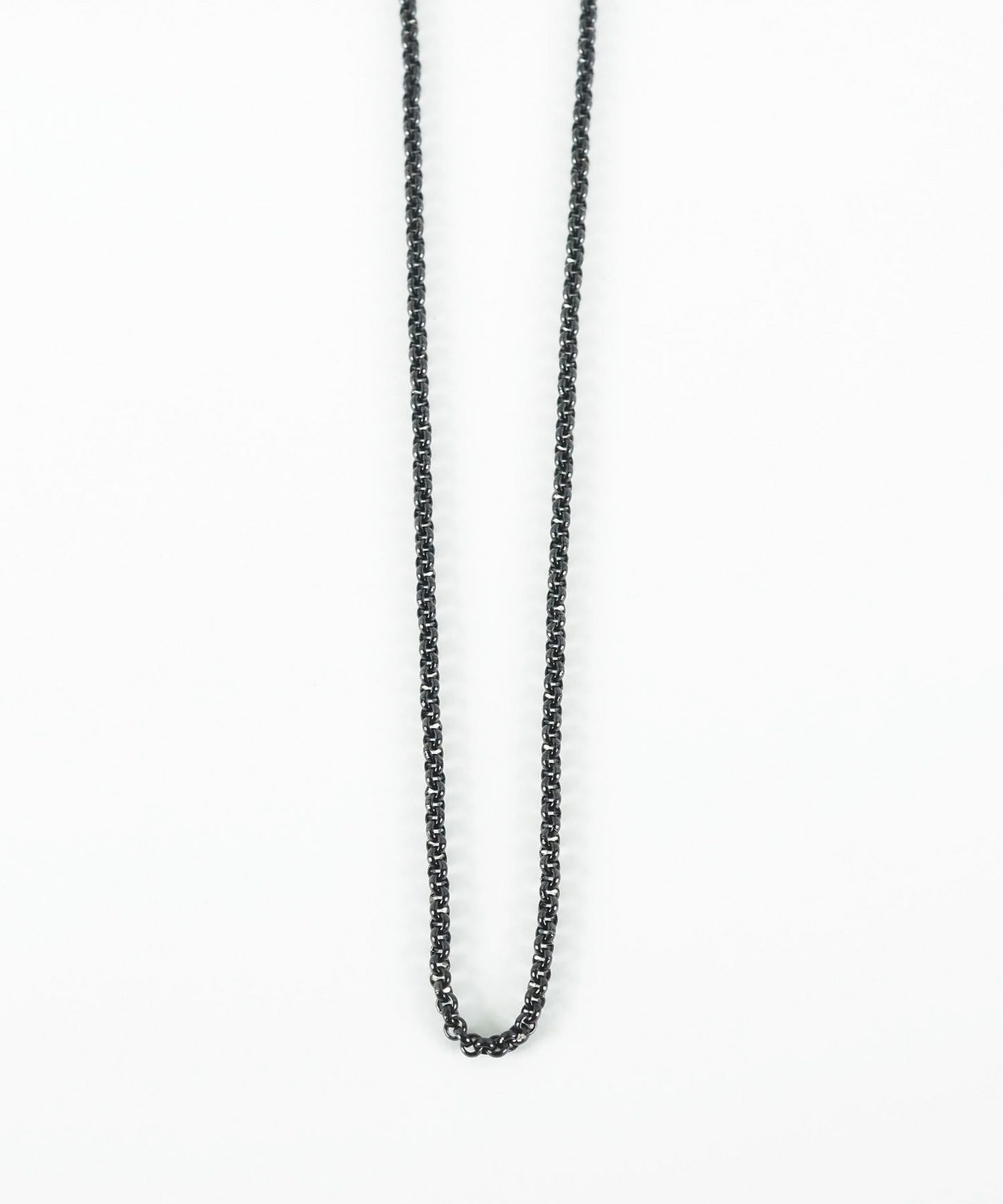 アズキチェーンBKステンレスネックレス